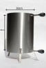 Firetwister® PRO Pool Heater With Fire, Ø 32/38mm, Oven Wood Spiral Stainless Steel